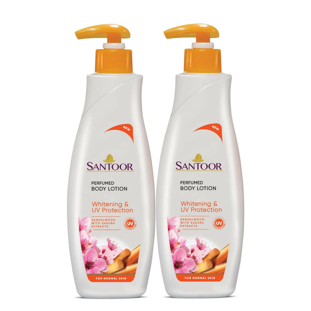 Santoor Body Lotion Whitening And UV Protection - Distacart