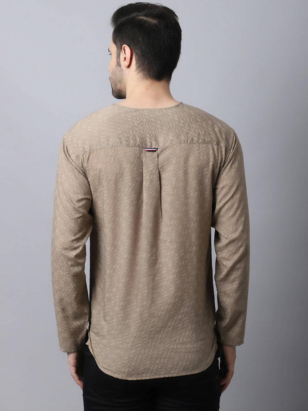 Even Apparels Beige Pure Cotton Round Neck Slit Men's Kurta - Distacart