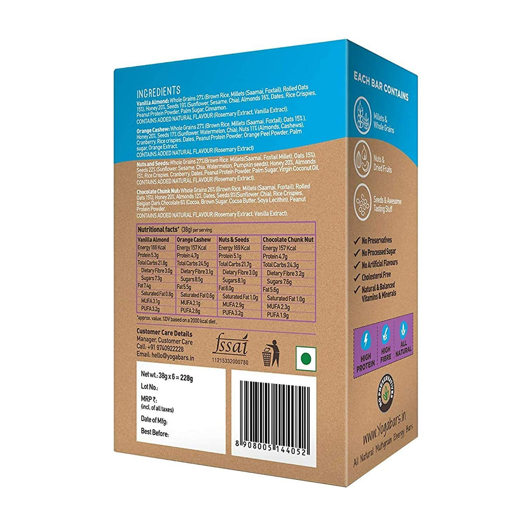Yoga Bar Multigrain Energy Snack Bars - Dark Chocolate Flavour Premium Super Oats Combo - Distacart