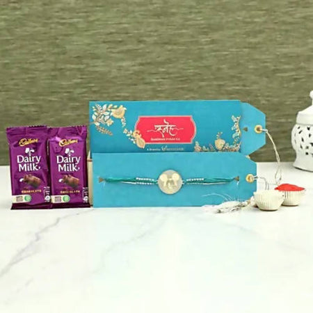 Cute Mickey Metal Rakhi & Dairy Milk Chocolates