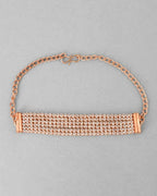 VOJ Gold Plated AD Studded Multi Layar Charm Bracelet - Distacart