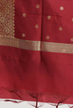 Mominos Fashion Moeza Women's Banarsi Silk Woven Design Maroon Dupatta - Distacart