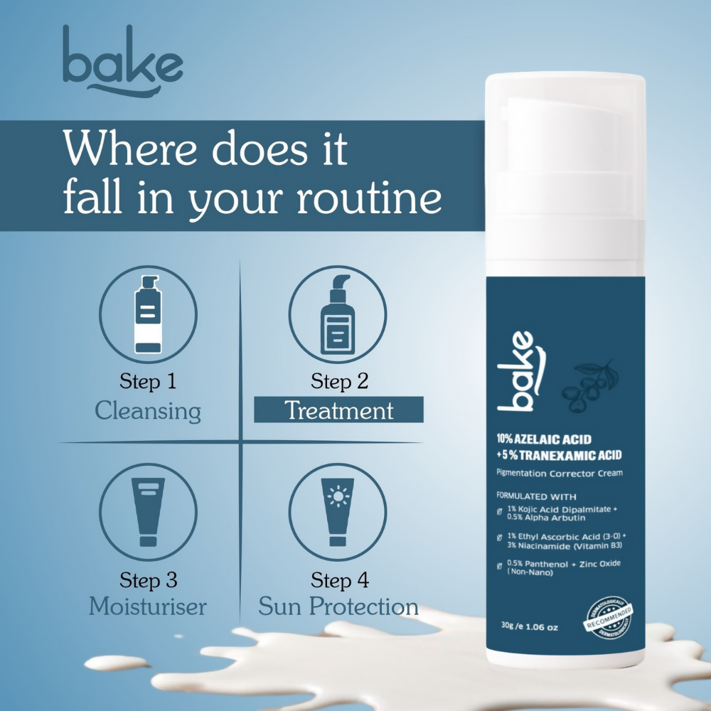Bake 10% Azelaic Acid + 5% Tranexamic Acid Pigmentation Corrector Cream