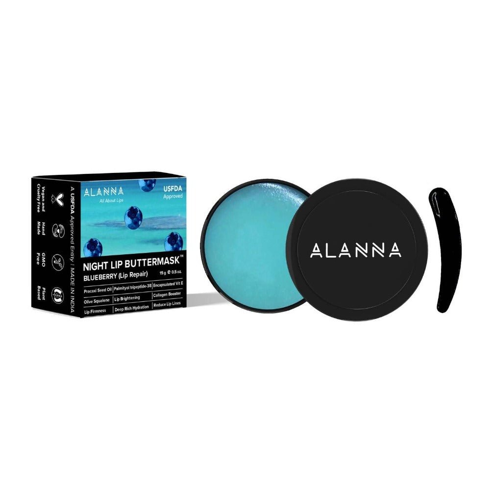 Alanna Night Lip Buttermask Blueberry - Lip Repair