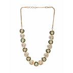 Kundan and Diamond Neckpiece with Meenakari (Gold) - Ruby Raang