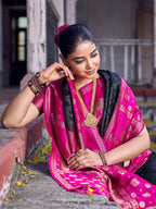 Shree Shyam Fashion Black Soft Silk Saree - Distacart