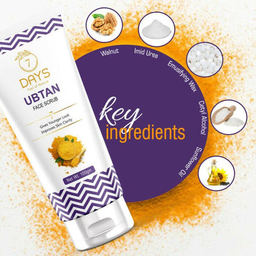 7 Days Ubtan Face Scrub with Turmeric & Walnut