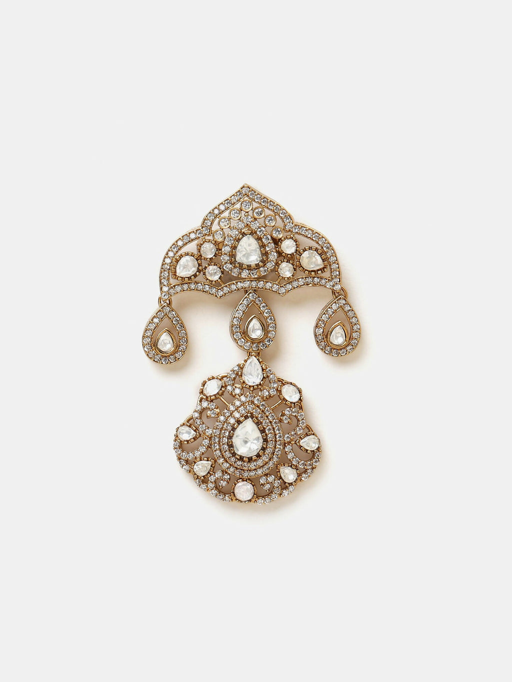 Ruby Raang Chaand Jhoomar Brooch