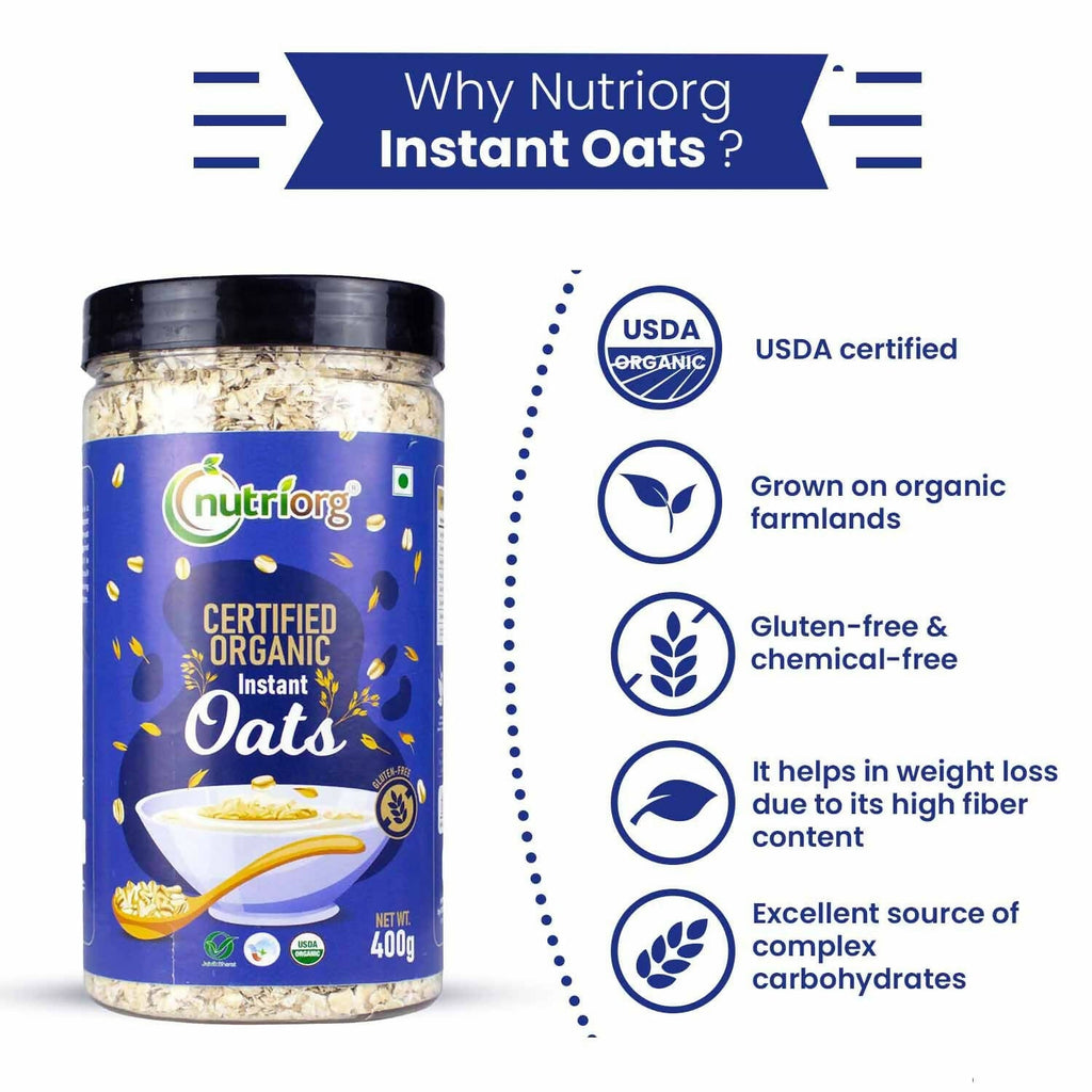 Nutriorg Certified Organic Instant Oats - Distacart