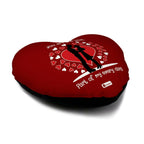 Indigifts Valentine Gifts Micro Satin Fibre Heart Shape Printed Cushion (Red Color)