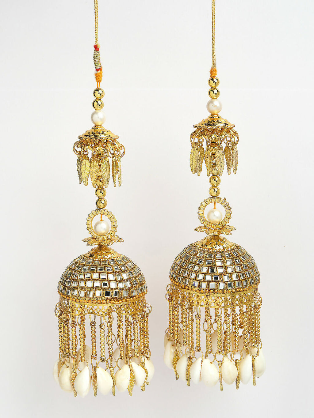 NVR Women's Pack Of 2 Gold-Polished Kundan Kaleera Sets - Distacart