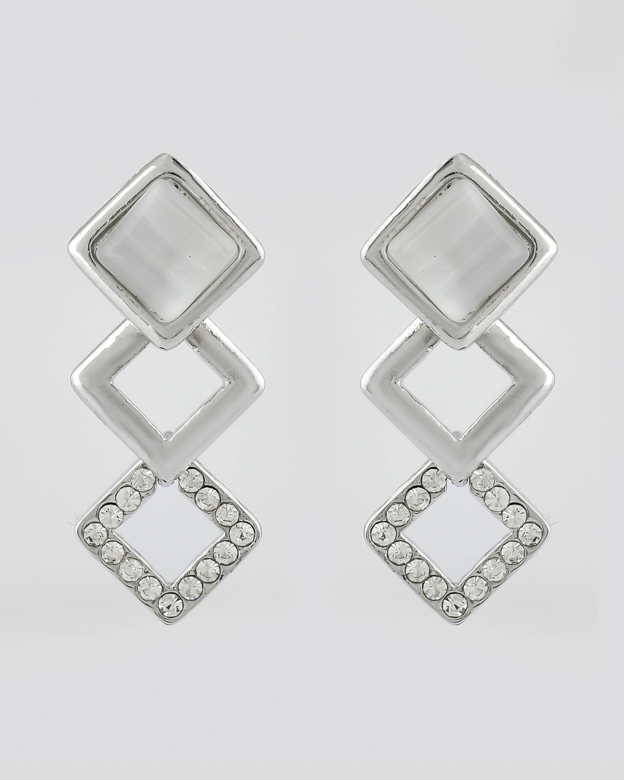 VOJ Stainless Steel Silver Silver Jewellery Set (Pack of 2)