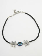 NVR Women's Evil Eye Black Anklets - Distacart