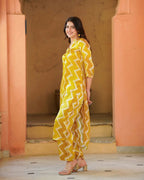 Aayaa Pure Muslin printed Kurti & Pant - Multi Color
