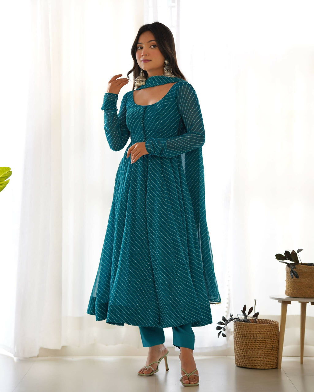 Lehenga Mart Designer Anarkali Suit With Kurta, Pant, Dupatta For Women-Rama - Distacart