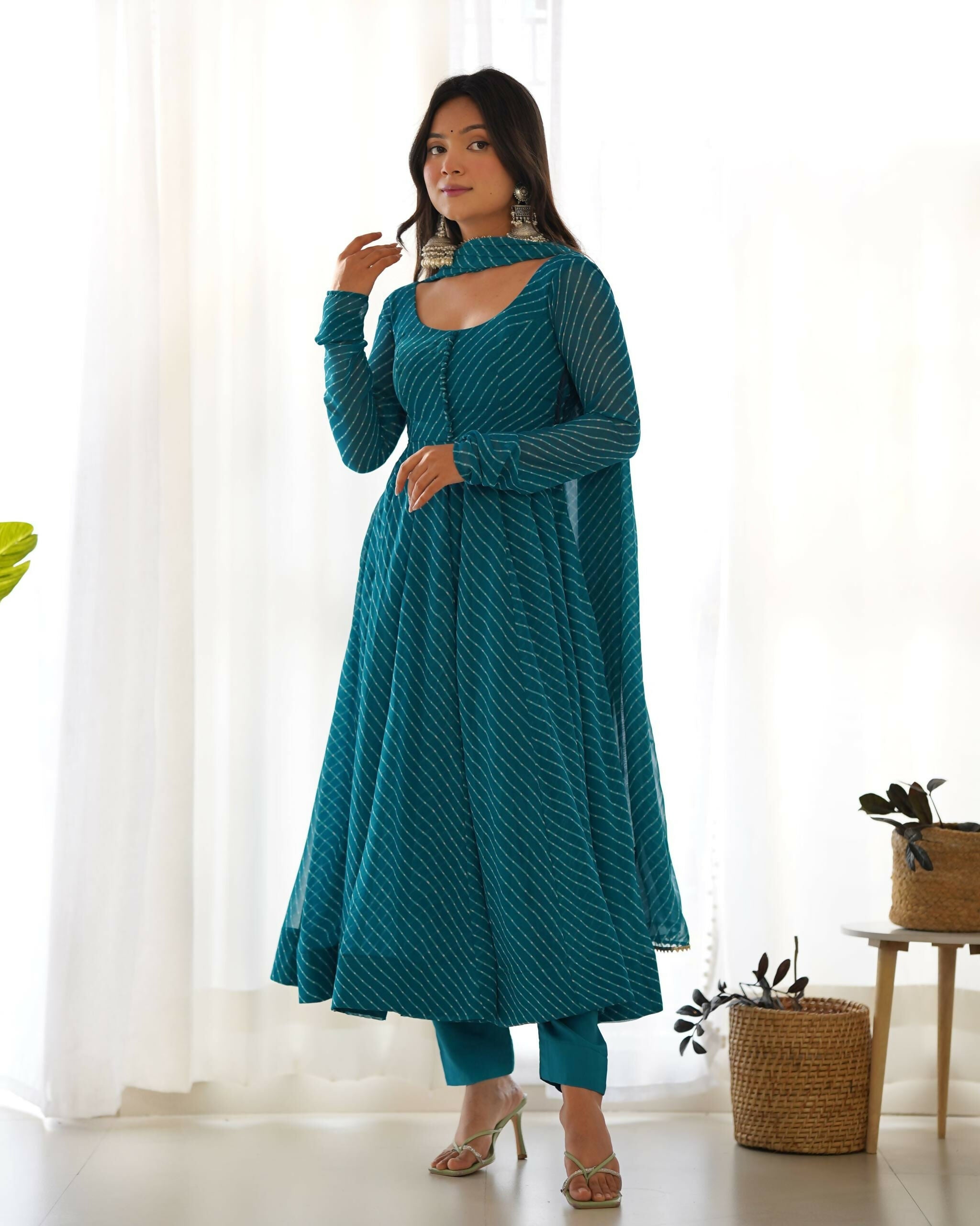 Lehenga Mart Designer Anarkali Suit With Kurta, Pant, Dupatta For Women-Rama - Distacart