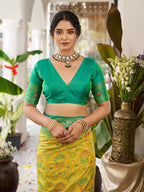 Shree Shyam Fashion Mustard Yellow Soft Silk Saree - Distacart