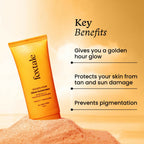 Foxtale Glow Sunscreen SPF 50 PA++++ Lightweight With Vitamin C And Niacinamide For a Dewy Glow, UVA And UVB Filters Prevents Tan - Distacart