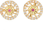 AanyaCentric Gold-plated Jewelry Combo: Elegant Short Mangalsutra, Finger Ring, and American Diamond Earrings Set - Distacart