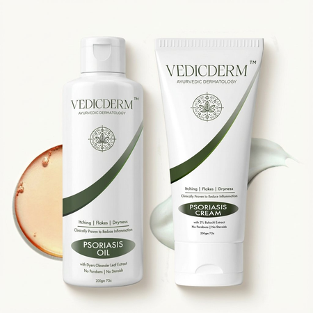 VedicDerm Sensitive Skin Bundle for Psoriasis, Eczema, Atopic Dermatitis