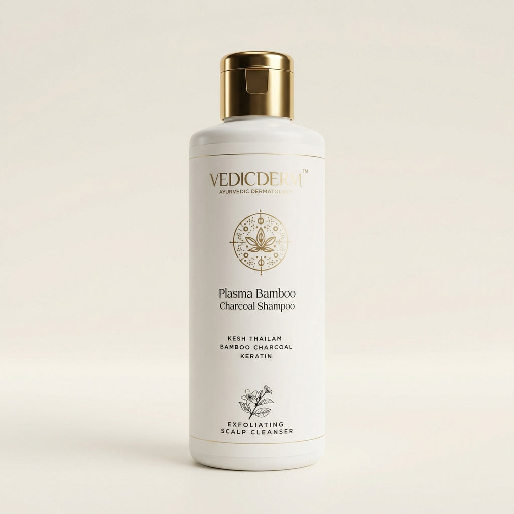 VedicDerm Plasma Bamboo Charcoal Shampoo for Psoriasis & Sensitive Scalp
