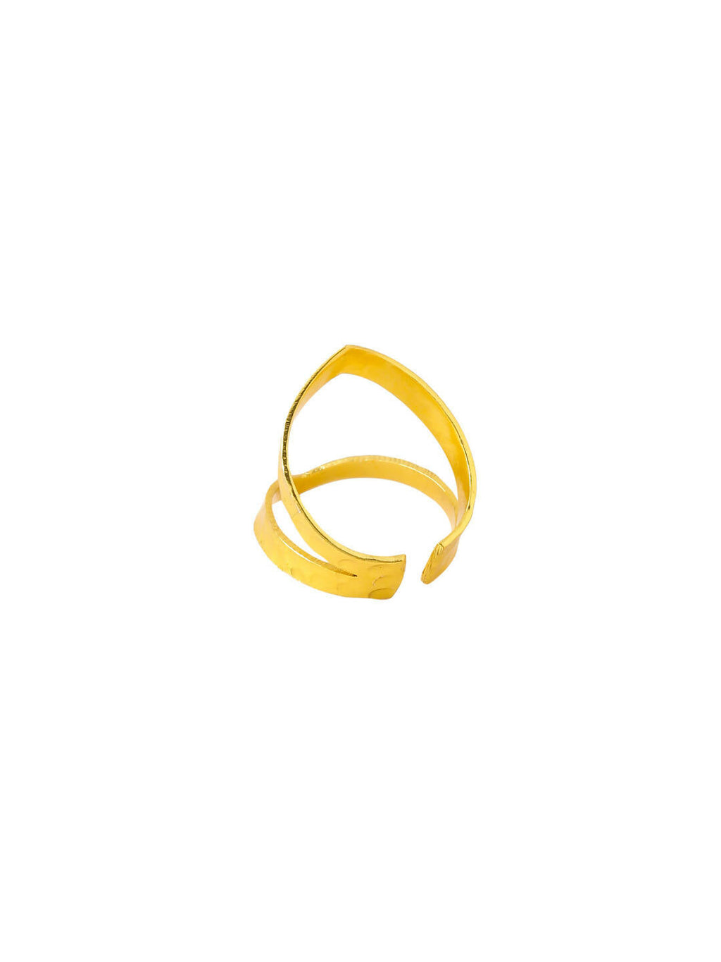 NVR Women Gold-Polished Adjustable Finger Ring
