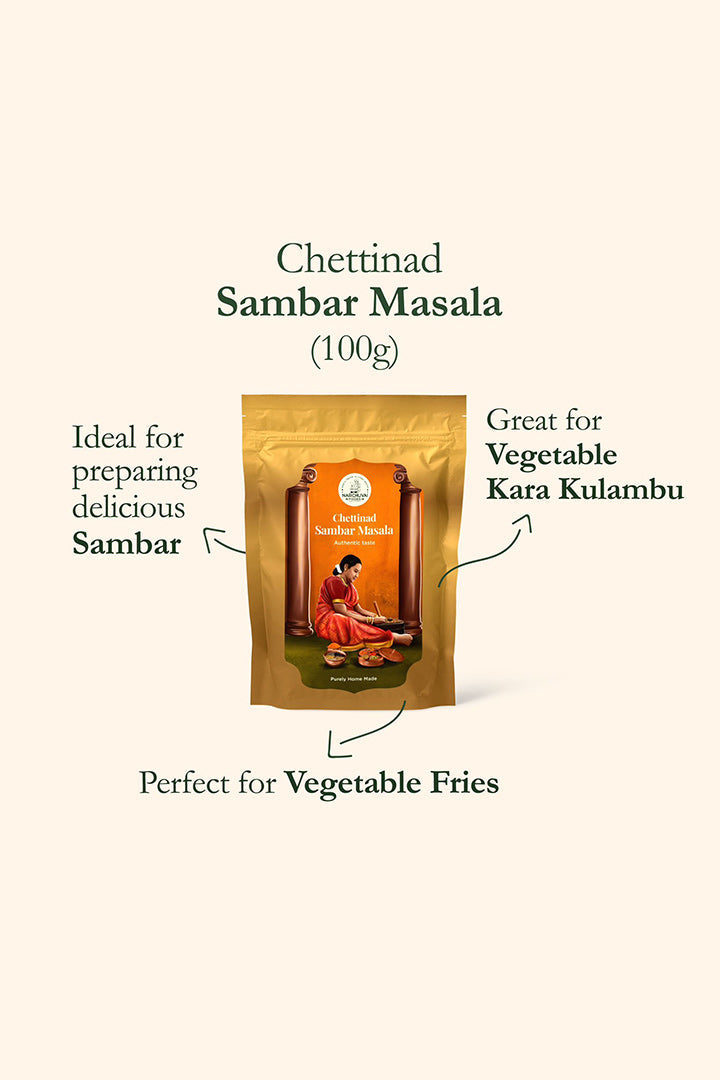 Narchuvai Foods Chettinad Combo (Chettinad Sambar Masala + Karaikudi Curry Masala + Dindigul  Biryani Masala) - Distacart
