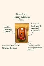 Narchuvai Foods Chettinad Combo (Chettinad Sambar Masala + Karaikudi Curry Masala + Dindigul  Biryani Masala) - Distacart