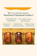 Narchuvai Foods Chettinad Combo (Chettinad Sambar Masala + Karaikudi Curry Masala + Dindigul  Biryani Masala) - Distacart