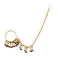 Gold-Polished Alloy Traditional Multi Colour Nath - The Pari