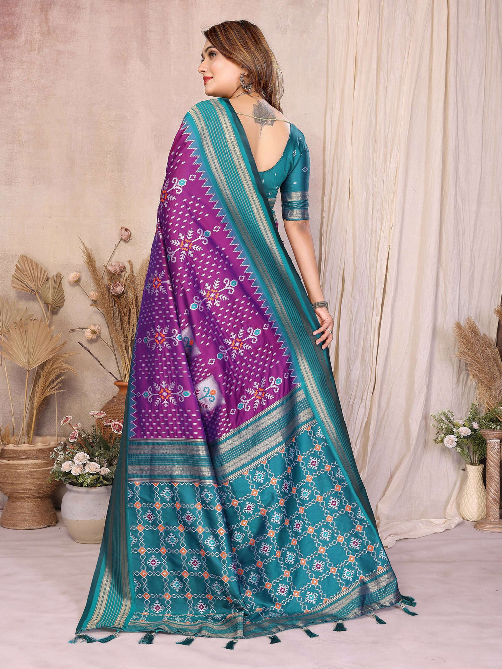 Aastha Fashion Wine Soft Silk Weaving Saree - Distacart