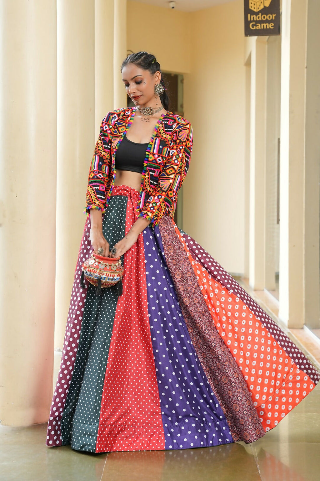 AI Fashion Multi Silk Crepe Designer Navratri Wear Lehenga Choli Collection