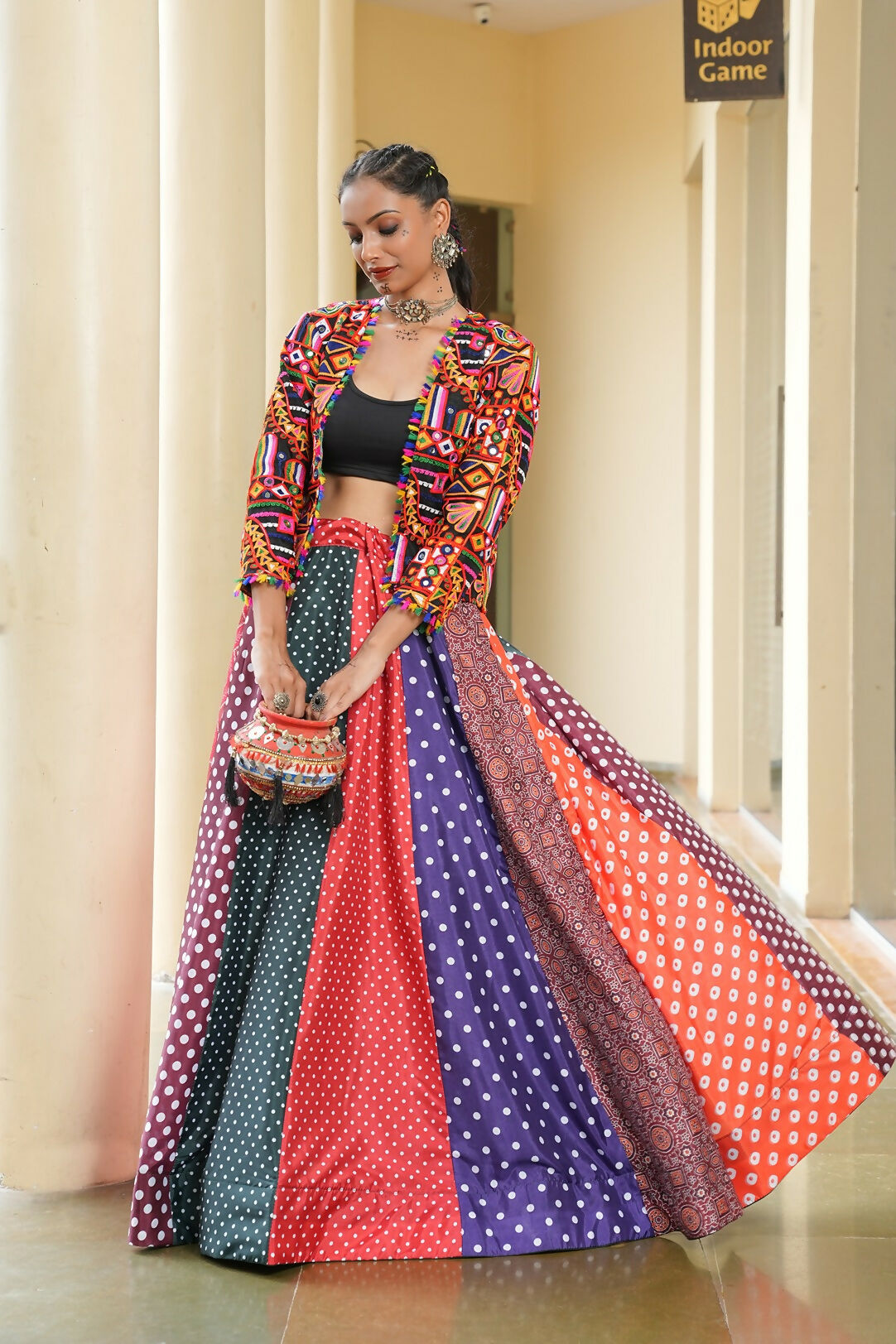 AI Fashion Multi Silk Crepe Designer Navratri Wear Lehenga Choli Collection