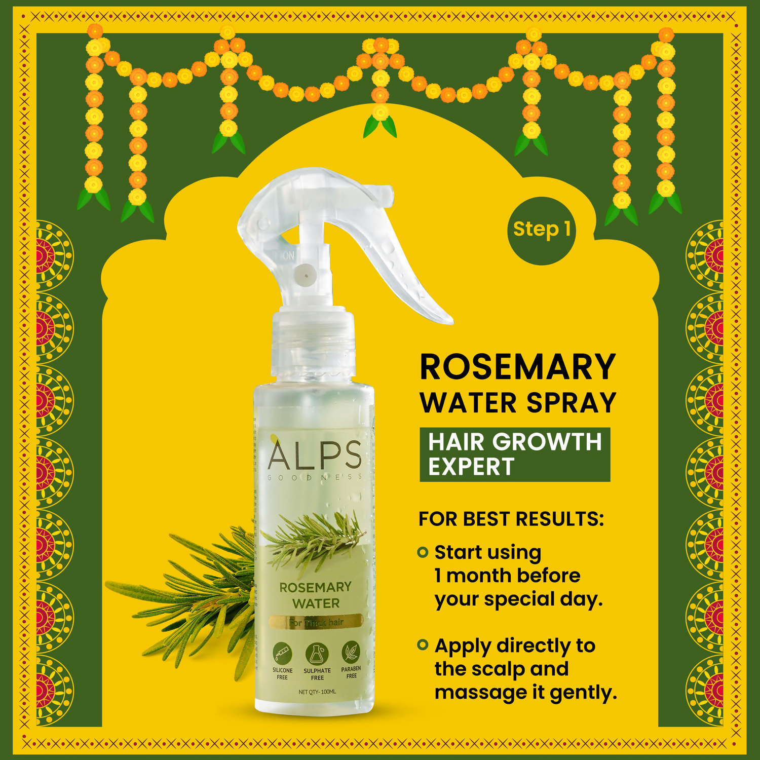 Alps Goodness Bridal Glow Kit (Beetroot Powder, Rose Water, Rosemary Water, Gold Facial Kit & Shea Butter)