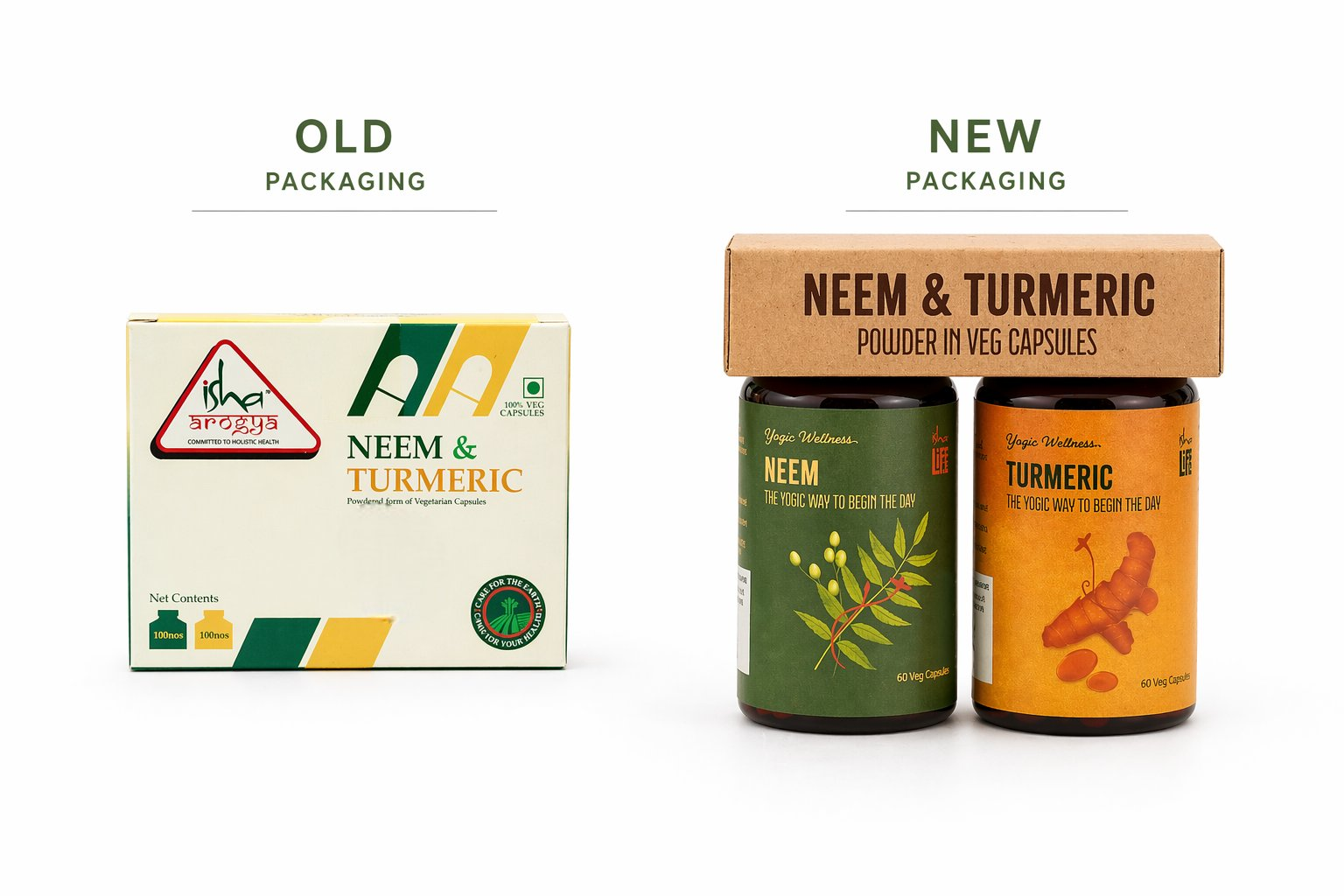 Isha Life Neem and Turmeric Capsules