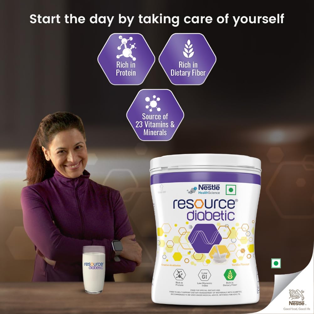 Nestle Resource Diabetic Protein Powder - Vanilla Flavor - Distacart