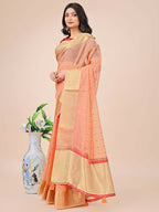 Shree Shyam Fashion Florance Peach Organza Saree