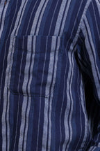 Jonesburg Men's Indigo Stripes Regular Fit Shirt