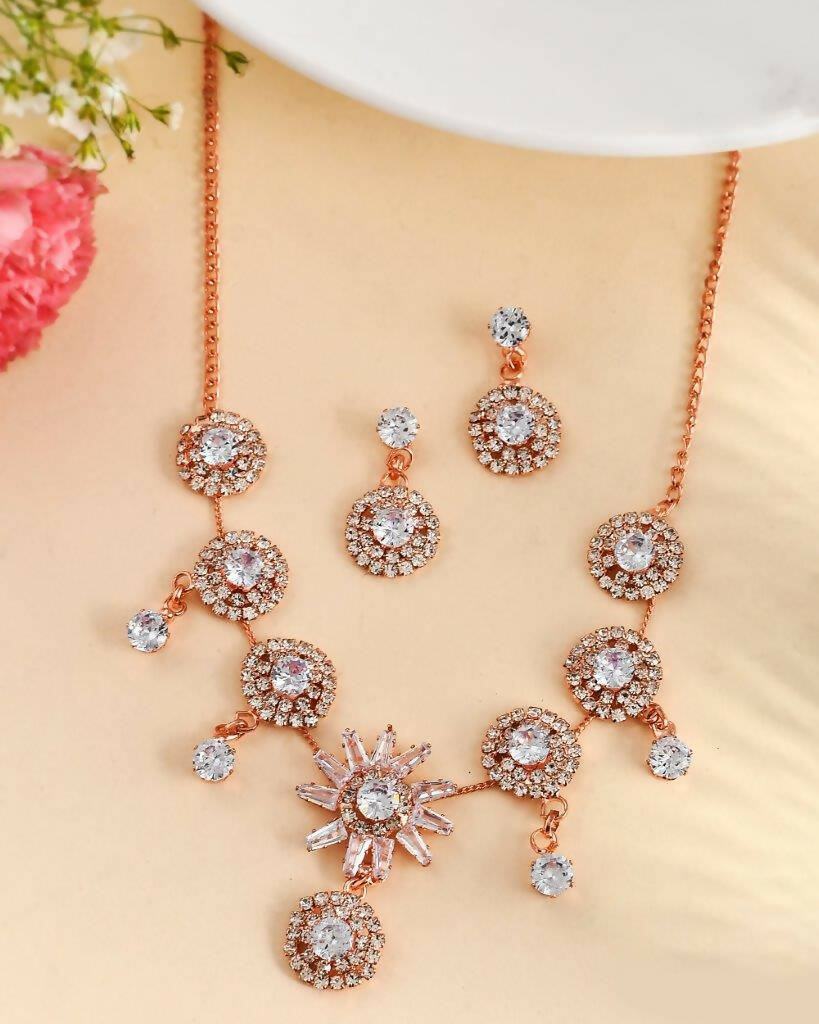 VOJ Women Gold Color stainless steel Jewellery Set - Distacart