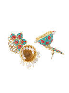NVR Women Green Dome Shaped Jhumka Earrings - Distacart
