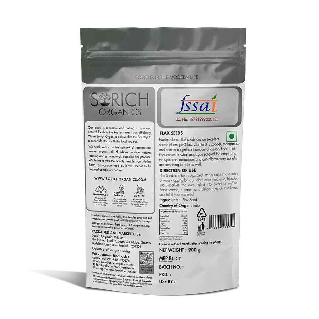 Sorich Organics Cold Milled Flax Seeds Powder - Distacart