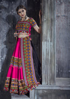 AI Fashion Pink Art Silk Designer Navratri Lehenga Choli Collection
