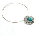 Mominos Fashion Johar Kamal Oxidised Silver-Plated Stone Work Necklace Handicraft - Distacart