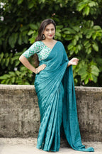 Rama Silk Blend Ethnic Motifs Saree with Unstitched Blouse - A2M