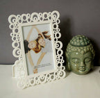 Art Street Painting Mantra Decoralicious White Designer Circular Motif Photo Frame