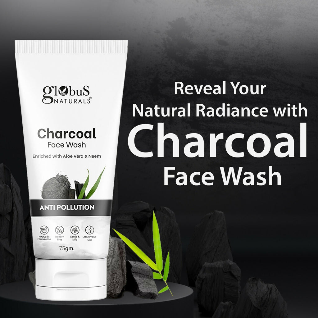 Globus Naturals Anti Pollution Charcoal Face Wash - Distacart