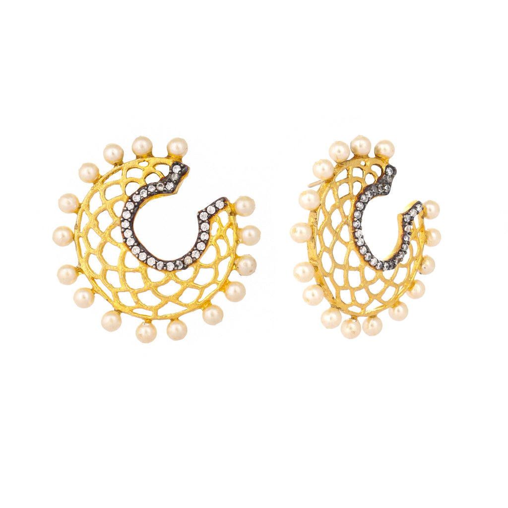 Nuyug 22K Gold Plated Celestial Filigree Earrings - Distacart