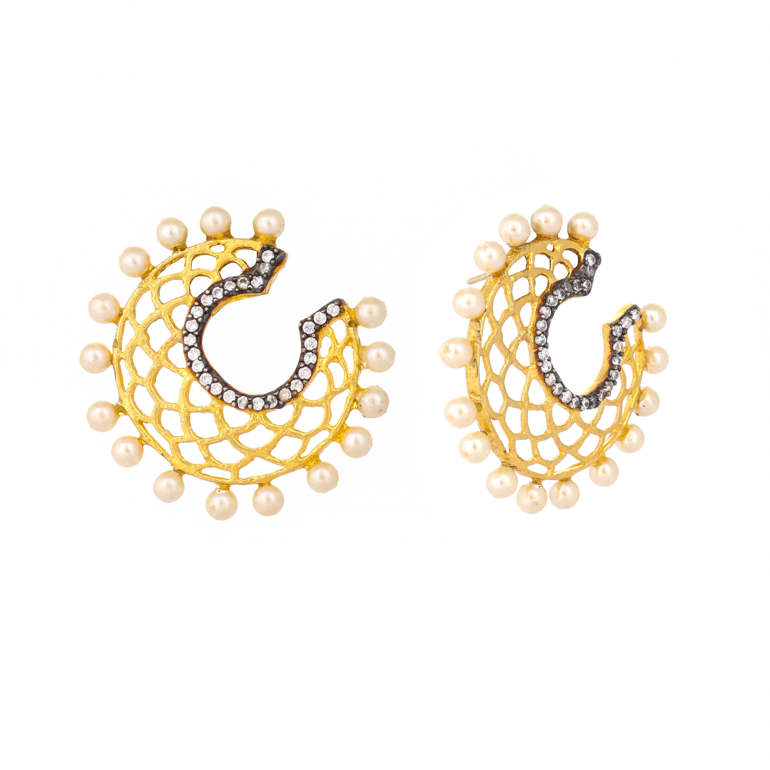 Nuyug 22K Gold Plated Celestial Filigree Earrings - Distacart