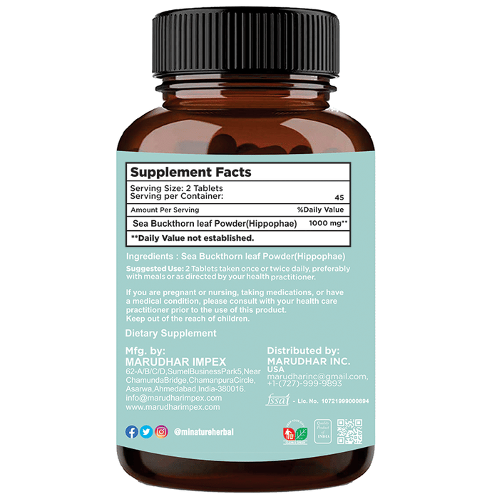 Minature Sea Buckthorn Leaf Tablets