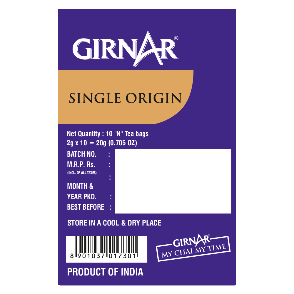 Girnar Single Origin Black Tea Bags - Nilgiri - Distacart